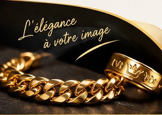 Gourmette et chevalière en or jaune 18 carats